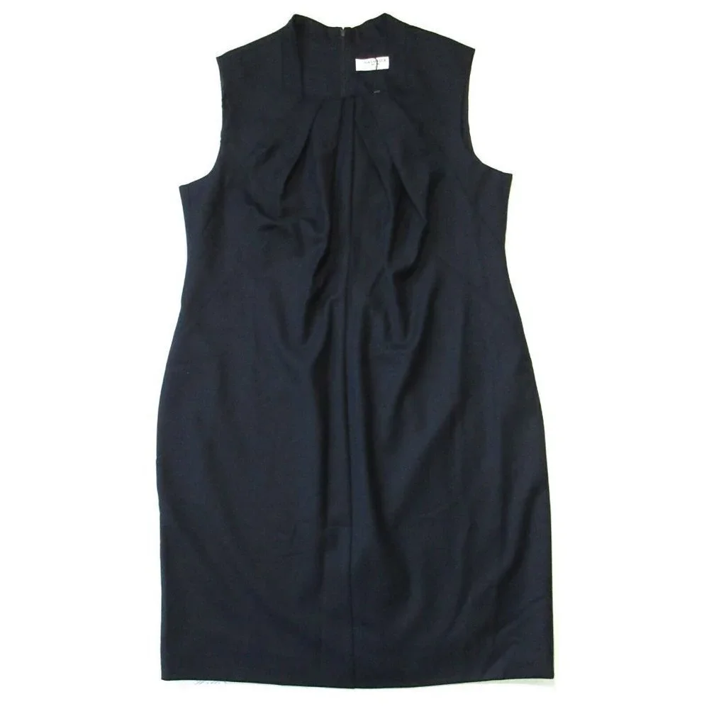 NWT MM. Lafleur Lucinda 2.0 in Ink Sharkskin Stretch Wool Sheath Dress +1 $325 - Picture 1 of 8